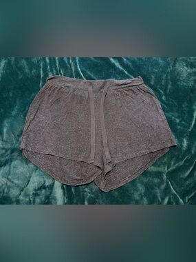Women's Gray Lounge Shorts with Drawstring